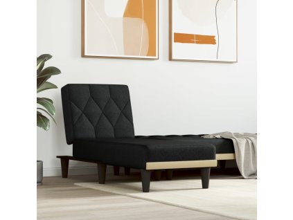 vidaXL Lenoška černá textil