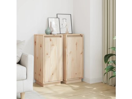 vidaXL Příborníky 2 ks 31,5 x 34 x 75 cm masivní borové dřevo