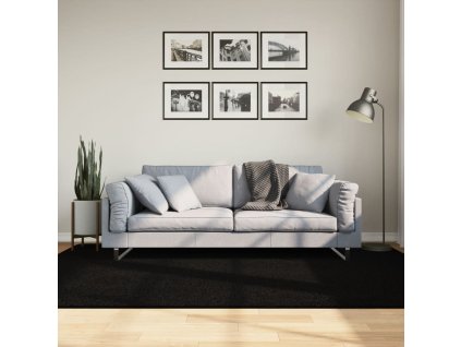 vidaXL Koberec HUARTE krátký vlas měkký a pratelný černý 160x230 cm