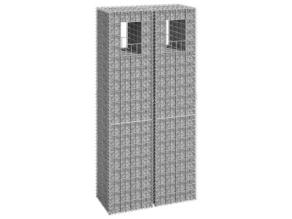 vidaXL Gabionové sloupky 2 ks 40 x 40 x 180 cm železo