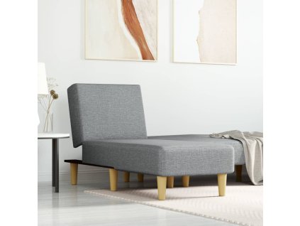 vidaXL Lenoška světle šedá textil