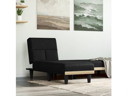 vidaXL Lenoška černá textil