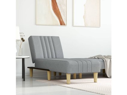 vidaXL Lenoška světle šedá textil