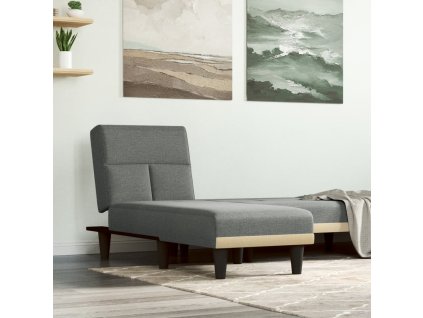 vidaXL Lenoška tmavě šedá textil