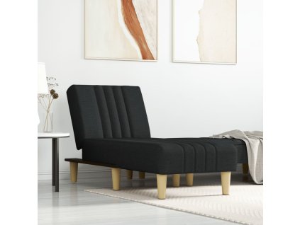 vidaXL Lenoška černá textil