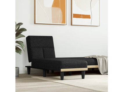 vidaXL Lenoška černá textil