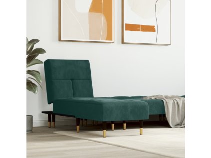 vidaXL Lenoška tmavě zelené samet