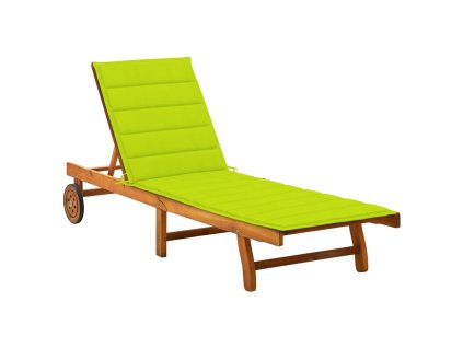 vidaXL Zahradní lehátko s poduškou masivní akáciové dřevo