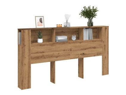 vidaXL Čelo postele s úložným prostorem dub artisan 200x18,5x102,5 cm