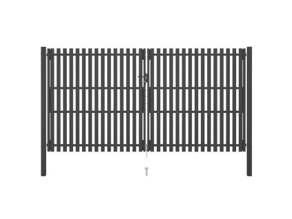 vidaXL Zahradní plotová branka ocelová 400 x 200 cm antracitová