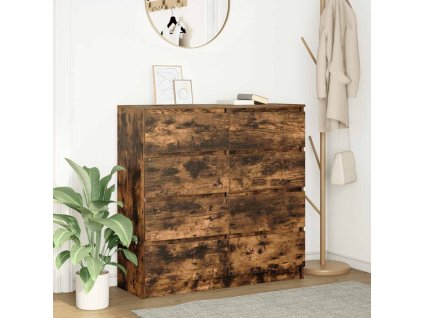 vidaXL Příborník kouřový dub 100x35x99 cm kompozitní dřevo