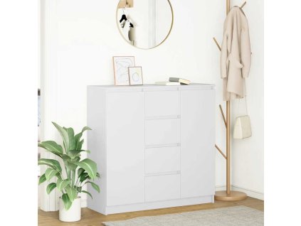 vidaXL Příborník se zásuvkami bílý 100,5x35x98,5 cm kompozitní dřevo