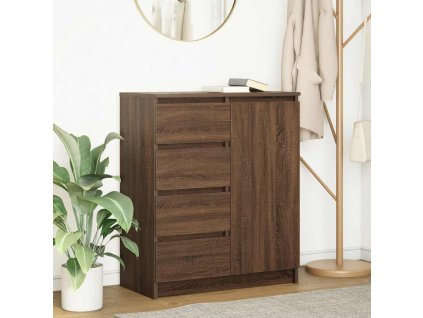 vidaXL Příborník se zásuvkami Hnědý dub 71x35x84 cm kompozitní dřevo