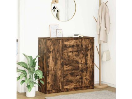 vidaXL Příborník se zásuvkami Kouřový dub kompozitní dřevo