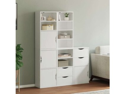 vidaXL Boční skříňky 5 ks "ODDA" Bílá 40x24x79 cm Borovicový masiv