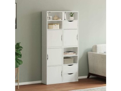 vidaXL Boční skříňky 4 ks "ODDA" Bílá 40x24x79 cm Borovicový masiv