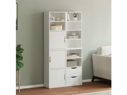 vidaXL Boční skříňky 4 ks "ODDA" Bílá 40x24x79 cm Borovicový masiv