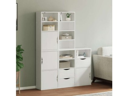 vidaXL Boční skříňky 5 ks "ODDA" Bílá 40x24x79 cm Borovicový masiv