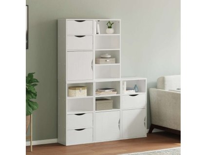 vidaXL Boční skříňky 5 ks "ODDA" Bílá 40x24x79 cm Borovicový masiv