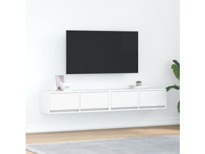 vidaXL TV skříňky 2 ks Bílá 80x31x25,5 cm Dřevěná konstrukce