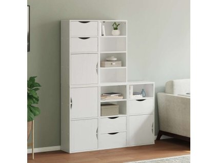 vidaXL Boční skříňky 5 ks "ODDA" Bílá 40x24x79 cm Borovicový masiv
