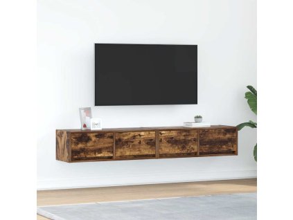 vidaXL TV skříňky 2 ks Kouřový dub 80x31x25,5 cm Dřevěné konstrukce