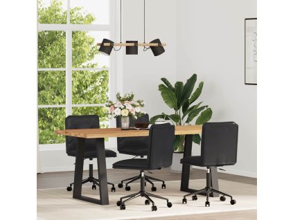 vidaXL Jídelní židle 4 ks černé umělá kůže