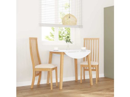 vidaXL Jídelní židle s polštáři 2 ks masivního dřeva s gumou