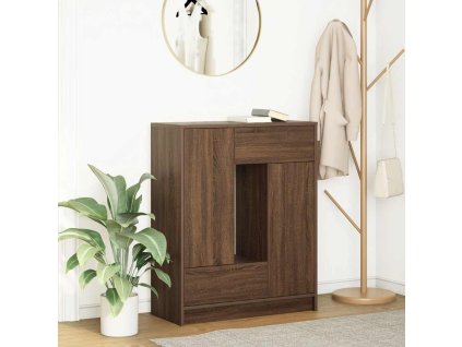 vidaXL Příborník se zásuvkami a dvířky Dub hnědý 73x31x90 cm