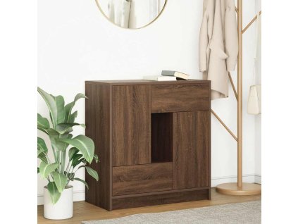 vidaXL Příborník se zásuvkami a dvířky Dub hnědý 70,5x34x74,5 cm