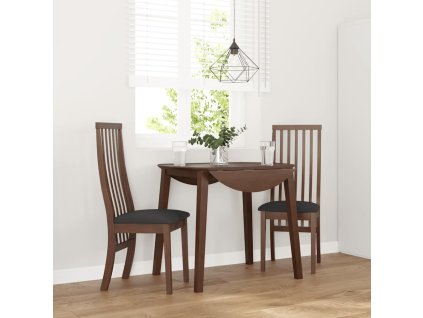 vidaXL Jídelní židle s polštáři 2 ks Hnědá masivní dřevěná guma