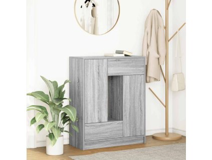 vidaXL Příborník se zásuvkami a dvířky šedá sonoma 73x31x90 cm