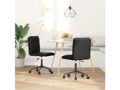 vidaXL Jídelní židle 2 ks černé umělá kůže