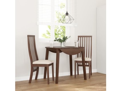 vidaXL Jídelní židle s polštáři 2 ks Hnědá masivní dřevěná guma