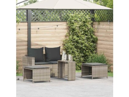 vidaXL 5dílná zahradní sedací souprava s polštáři Stohovatelná