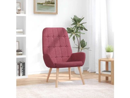 vidaXL Relaxační křeslo vínové textil