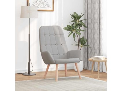 vidaXL Relaxační křeslo obláčkově šedá textil
