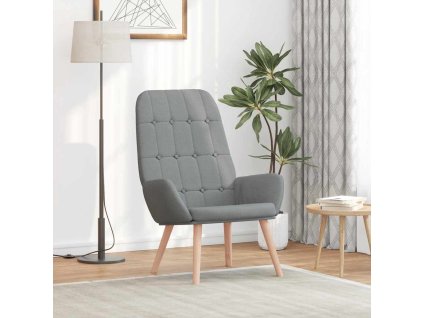 vidaXL Relaxační židle světle šedá textil
