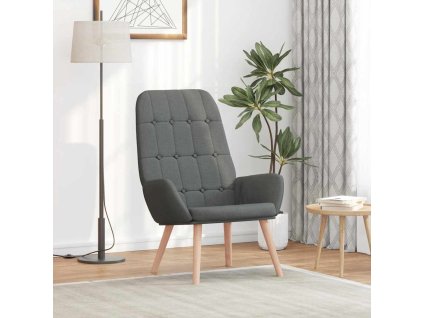 vidaXL Relaxační židle tmavě šedá textil