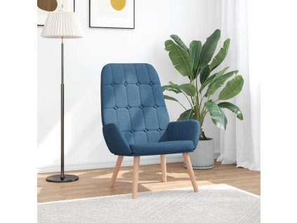 vidaXL Relaxační křeslo modré textil