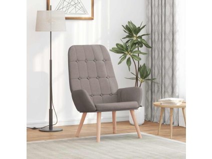 vidaXL Relaxační židle taupe textil