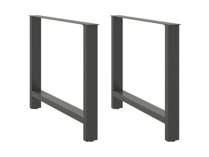 vidaXL Nohy k jídelnímu stolu antracitové 2 ks 100 x (72-73) cm ocelové