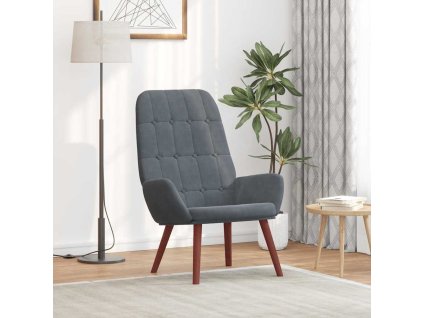 vidaXL Relaxační křeslo tmavě šedé samet