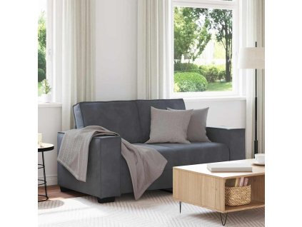 vidaXL 2místná pohovka tmavě šedá 160x78x84 cm samet