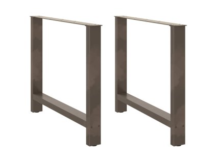vidaXL Nohy k jídelnímu stolu z přírodní oceli 2 ks 100 x (72-73) cm ocel