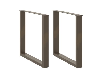 vidaXL Nohy k jídelnímu stolu ve tvaru U, 2 ks, přírodní ocel, 90 x (72-73) cm, ocel