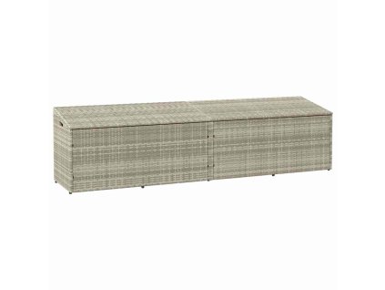 vidaXL Zahradní úložný box světle šedý 220x50x58 cm polyratan
