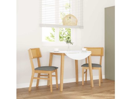 vidaXL Jídelní židle s polštáři 2 ks masivního dřeva s gumou