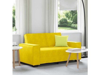 vidaXL 2místná pohovka žlutá 120 cm samet