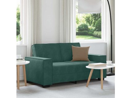 vidaXL 2místná pohovka tmavě zelená 160x78x84 cm samet
